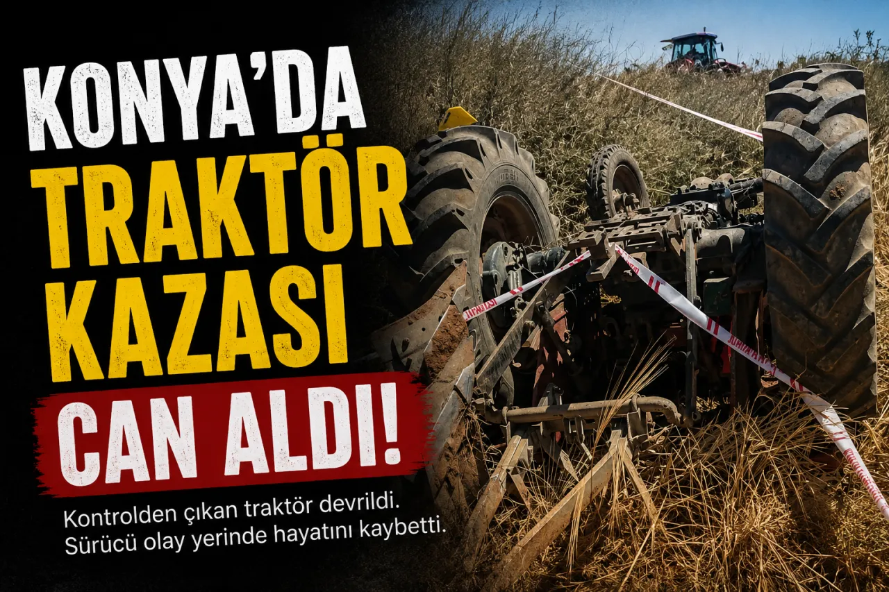 Konya Akşehir’de Traktör Devrildi: 76 Yaşındaki Sürücü Hayatını Kaybetti