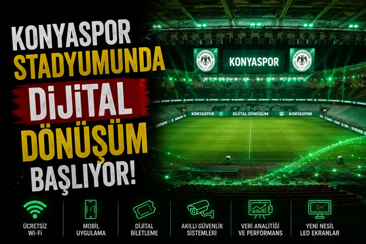 MEDAŞ Konya Büyükşehir Stadyumu’nda Reklam Alanları Yenileniyor