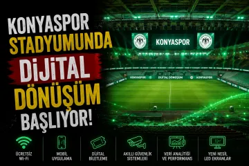 MEDAŞ Konya Büyükşehir Stadyumu’nda Reklam Alanları Yenileniyor