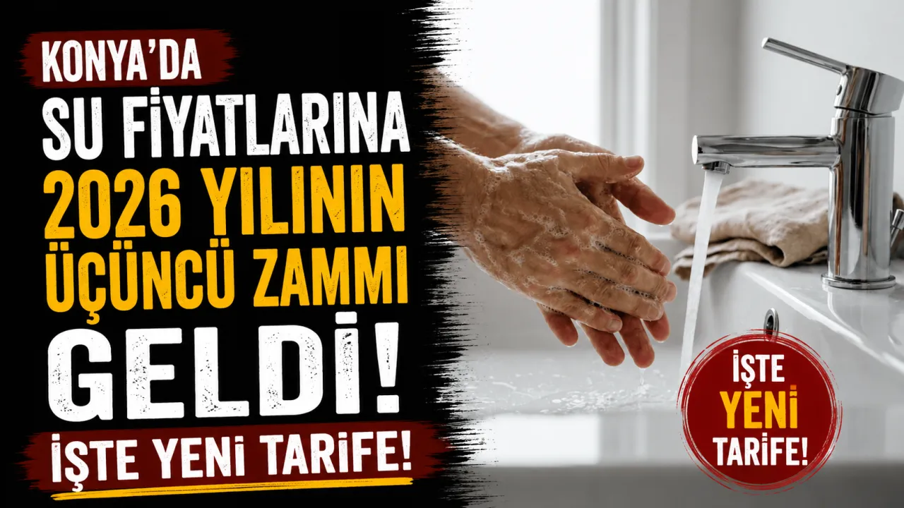 Konya'da Su Fiyatlarına 2026 Yılının Üçüncü Zammı Geldi: İşte Yeni Tarife!