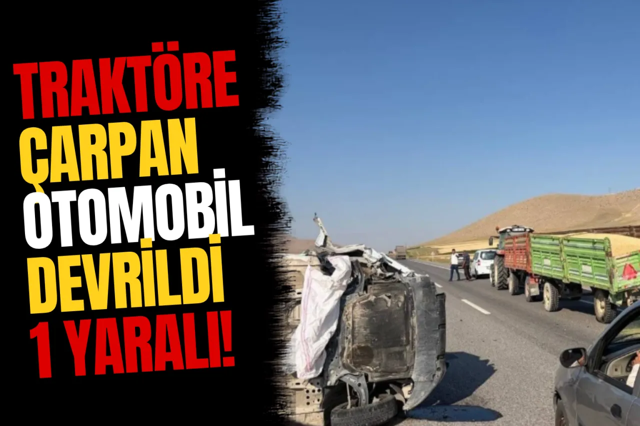 : Karaman'da Korkunç Kaza! Konyalı Genç Sürücü Traktöre Çarpıp Takla Attı...