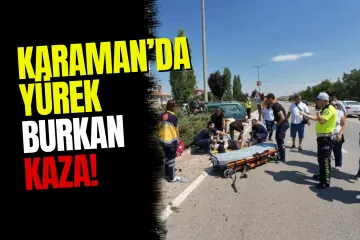 Karaman’da Trafik Kazası: Refüje Çarpan Otomobildeki Anne ve Oğlu Yaralandı
