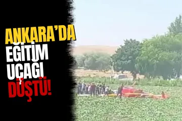 Ankara'da eğitim helikopteri düştü