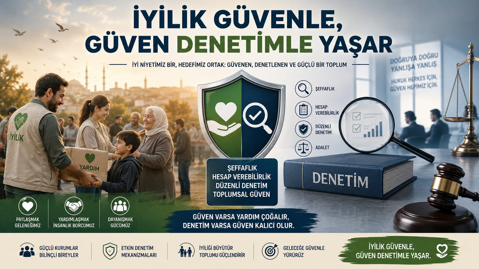 İYİLİK GÜVENLE, GÜVEN DENETİMLE YAŞAR