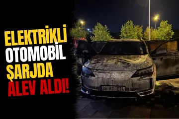 Şarjdaki Elektrikli Otomobil Alev Aldı, Patlama Yaşandı