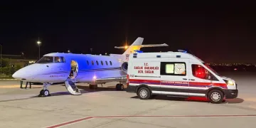 50 günlük Eylül bebek ambulans uçakla Konya’ya sevk edildi