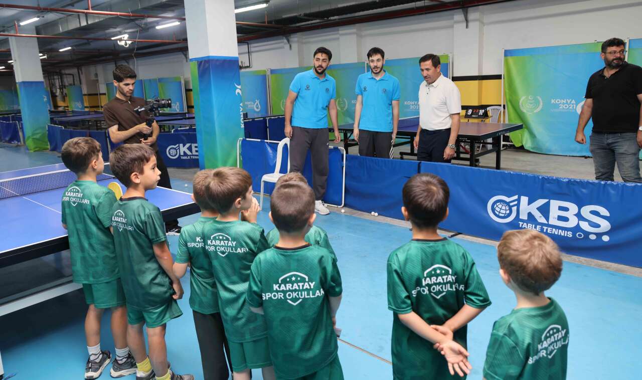 Karatay Belediye Başkanı Hasan Kılca Yaz Spor Okulları Öğrencileriyle Buluştu haber fotoğrafı