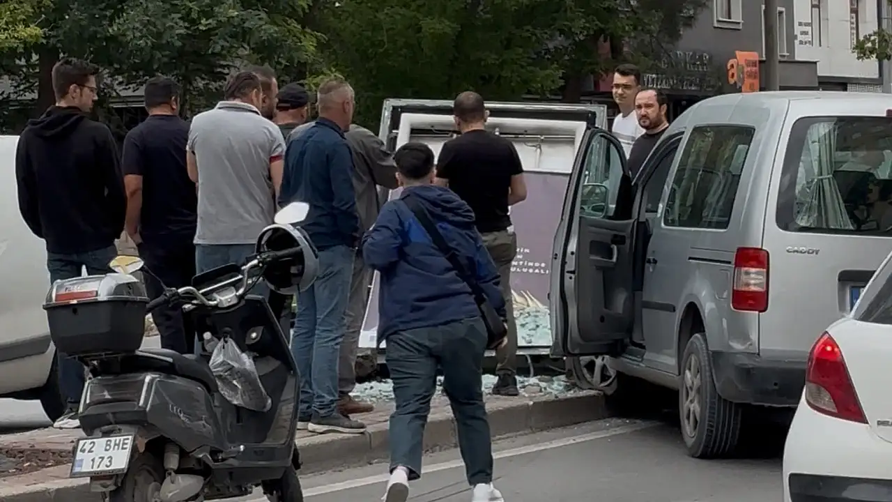 Konya'da korkutan kaza haber fotoğrafı