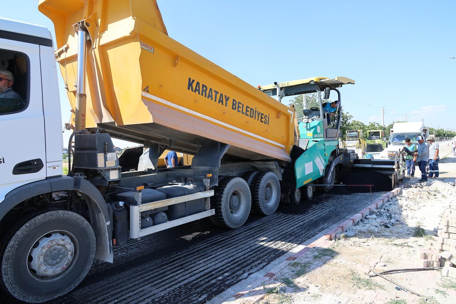 Karatay Belediyesi Kanal Caddesi'nde yeni asfalt çalışması başlattı haber fotoğrafı