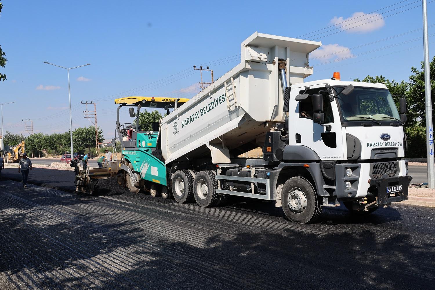 Karatay Belediyesi Kanal Caddesi'nde yeni asfalt çalışması başlattı haber fotoğrafı