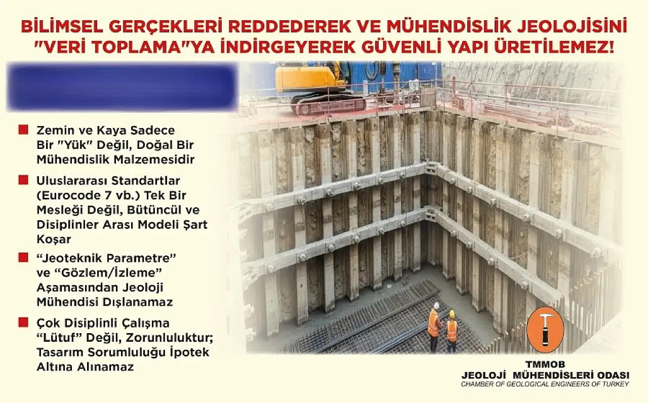 Jeoloji Mühendisleri Odası Kazı Destek Yapıları Yönetmeliğine Dava Açtı haber fotoğrafı