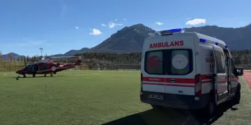 Konya'da Ahmet Nalıncı İçin Sağlık Bakanlığı Hava Ambulansı Havalandı