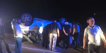 Konya'da devrilen minibüsteki aynı aileden yedi kişi yaralandı