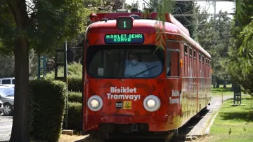 Konya'da bisiklet tramvayı güzergahı geçici olarak kısaltıldı