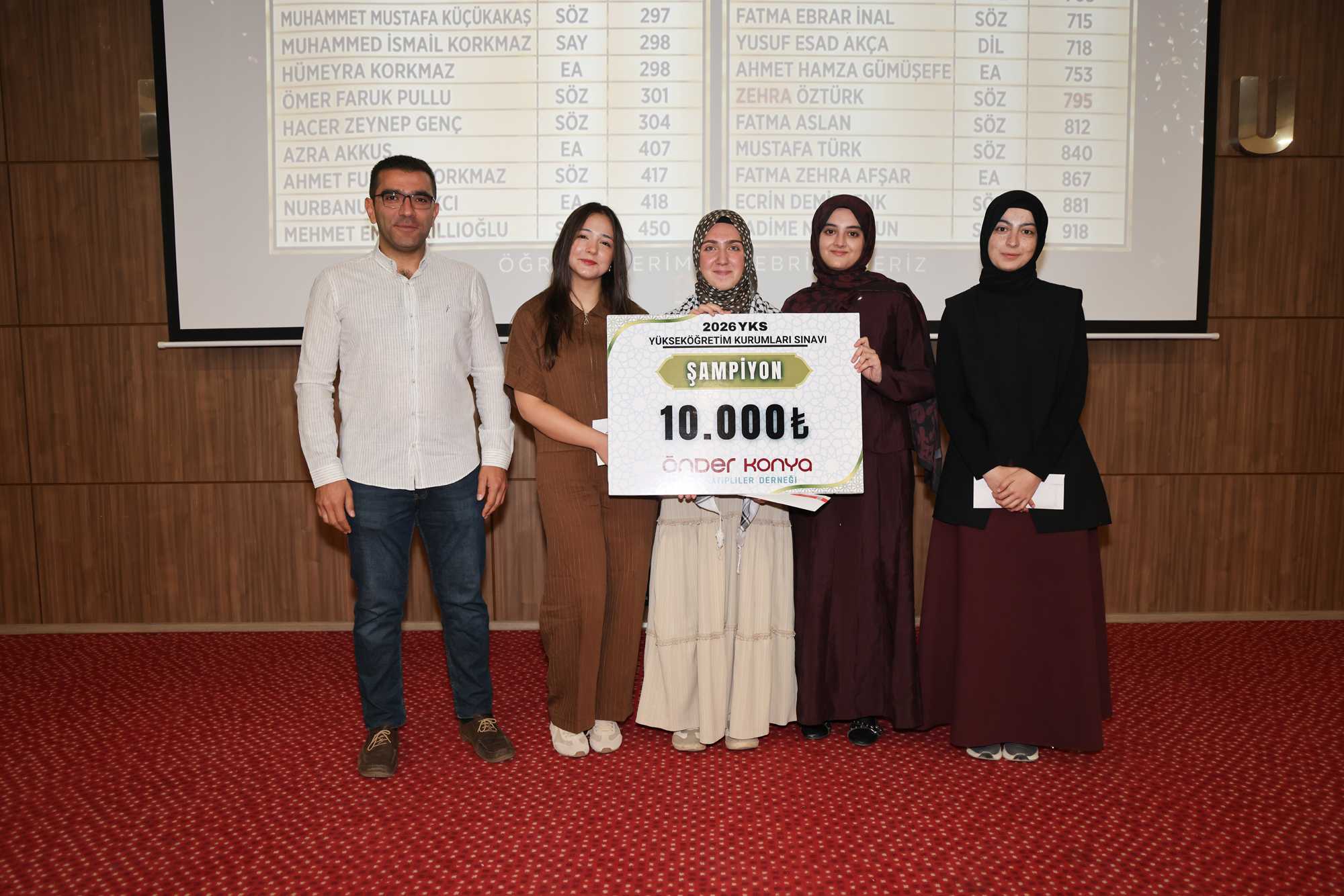 Konya'da YKS ve LGS'de Dereceye Giren İmam Hatip Öğrencileri Ödüllendirildi haber fotoğrafı