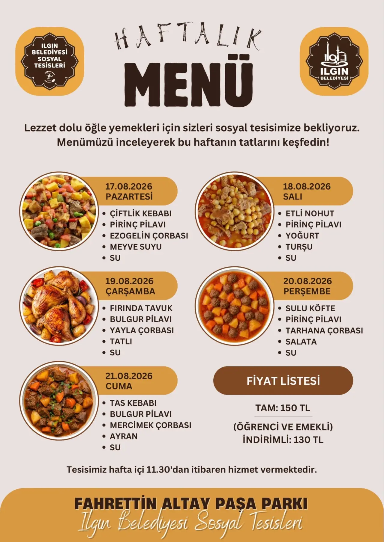 Konya'da Haftalık Yemek Menüsünün Ücreti 150 TL Olarak Açıklandı haber fotoğrafı