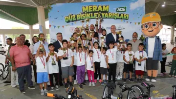Konya Meram'da düzenlenen düz bisiklet yarışları tamamlandı