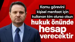 Adalet Bakanı Gürlek kamu görevini menfaat için kullananların hesap vereceğini söyledi