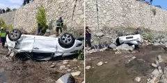 Dere yatağına düşen otomobildeki iki kadın hayatını kaybetti