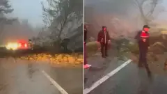 Bursa Uludağ yolunda heyelan: Ulaşım yeniden sağlandı