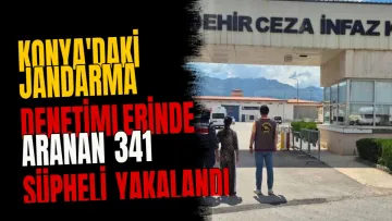 Konya'daki jandarma denetimlerinde aranan 341 şüpheli yakalandı
