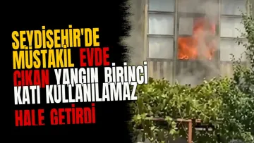 Seydişehir'de Müstakil Evde Çıkan Yangın Birinci Katı Kullanılamaz Hale Getirdi