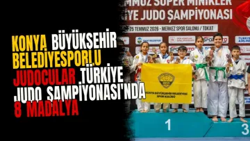 Konya Büyükşehir Belediyesporlu judocular Türkiye Judo Şampiyonası'nda 8 madalya kazandı