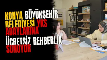 Konya Büyükşehir Belediyesi YKS adaylarına ücretsiz rehberlik sunuyor