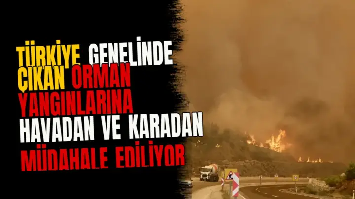 Türkiye genelinde çıkan orman yangınlarına havadan ve karadan müdahale ediliyor