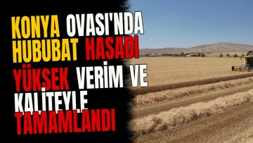 Konya Ovası'nda hububat hasadı yüksek verim ve kaliteyle tamamlandı