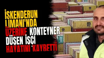 İskenderun Limanı'nda üzerine konteyner düşen işçi hayatını kaybetti
