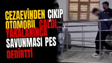 Cezaevinden çıkıp otomobil çaldı, yakalanınca savunması pes dedirtti