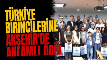 Türkiye birincilerine Akşehir'de anlamlı ödül