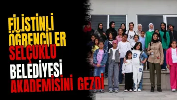 Filistinli öğrenciler Selçuklu Belediyesi akademisini gezdi