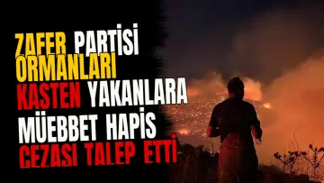 Zafer Partisi ormanları kasten yakanlara müebbet hapis cezası talep etti