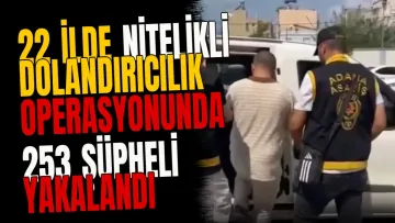 22 ilde nitelikli dolandırıcılık operasyonunda 253 şüpheli yakalandı