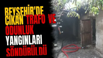 Beyşehir'de çıkan trafo ve odunluk yangınları söndürüldü