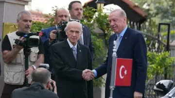 Erdoğan, MHP Lideri Bahçeli’yi Cumhurbaşkanlığı Külliyesi’nde Kabul Etti