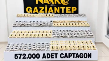 Gaziantep’te Dev Uyuşturucu Operasyonu: 572 Bin Hap Ele Geçirildi
