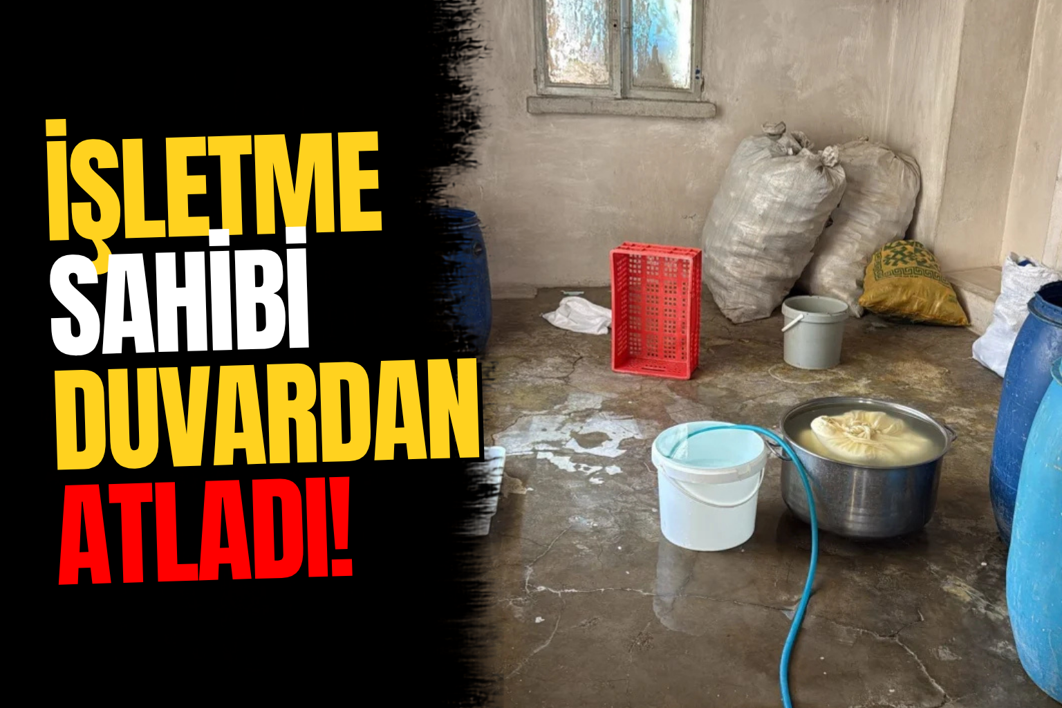 Hijyensiz Peynir İmalathanesine Baskın: İşletme Sahibi Duvardan Atlayıp Kaçtı