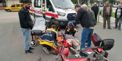 Karaman’da otomobil ile elektrikli bisiklet çarpıştı