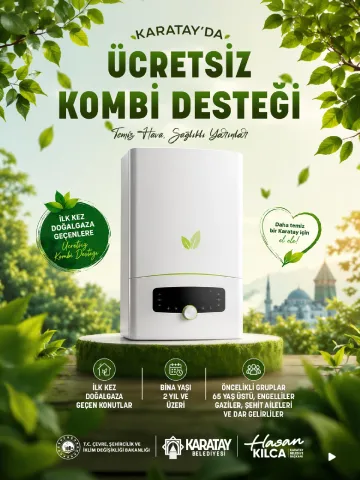 Karatay Belediyesi’nden Ücretsiz Kombi Desteği!