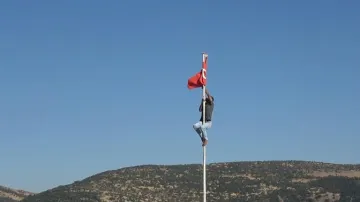 Türk Bayrağını Düzeltmek İçin Direğe Tırmandı